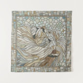 ライオンポートレートモザイクアート タペストリー (正面(横))