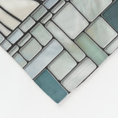 ライオンポートレートモザイクアート フリースブランケット (角)