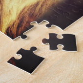 ライオンポートレート写真 ジグソーパズル (側面)