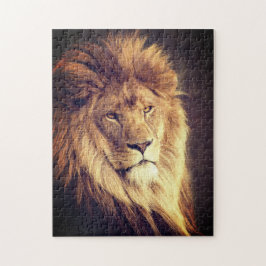 ライオンポートレート写真 ジグソーパズル