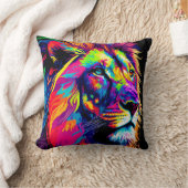 ライオンポートレート クッション (ブランケット)