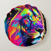 ライオンポートレート ラウンドクッション (裏面)