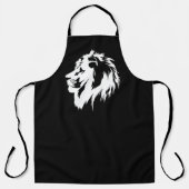 ライオンポートレート（白） エプロン (正面)