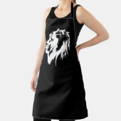 ライオンポートレート（白） エプロン (インサイチュ)