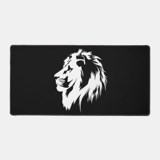 ライオンポートレート（白） デスクマット (正面)