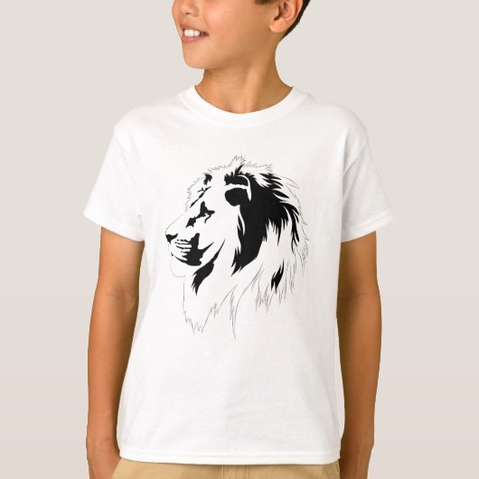 ライオンポートレート(黒) Tシャツ (正面)