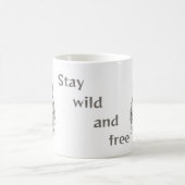 ライオンマグ – 野生と自由を維持 コーヒーマグカップ (中央)