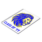 ライオンマスコットブルーイエローシニアクラスプライド ノートブック (左側)