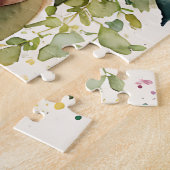 ライオンマネポートレートボタニカルウォーター色 ジグソーパズル (側面)