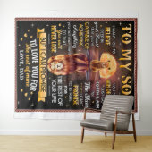 ライオンムーンしたい信じ-パパから息子 タペストリー (インサイチュ(横))