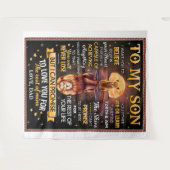 ライオンムーンしたい信じ-パパから息子 タペストリー (正面(横))