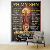 ライオンムーンしたい信じ-パパから息子 タペストリー (インサイチュ)