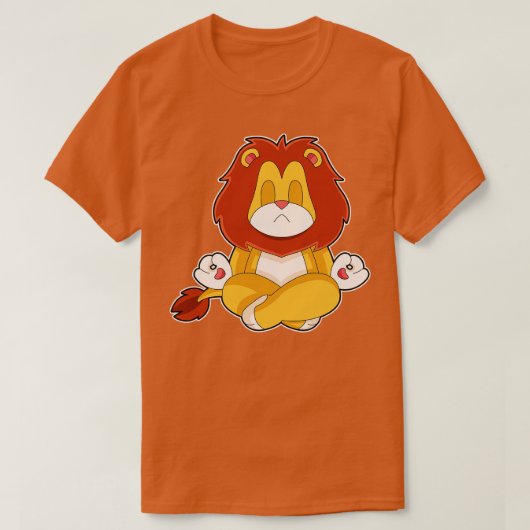 ライオンヨガフィットネス瞑想 Tシャツ (デザイン正面)
