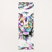 ライオンヨガマット |カラフルスケッチ |抽象芸術アート ヨガマット (正面)