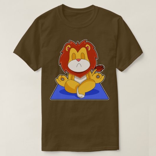 ライオンヨガ瞑想体操 Tシャツ (デザイン正面)