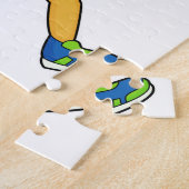 ライオンラグビープレーヤーフットボール ジグソーパズル (側面)