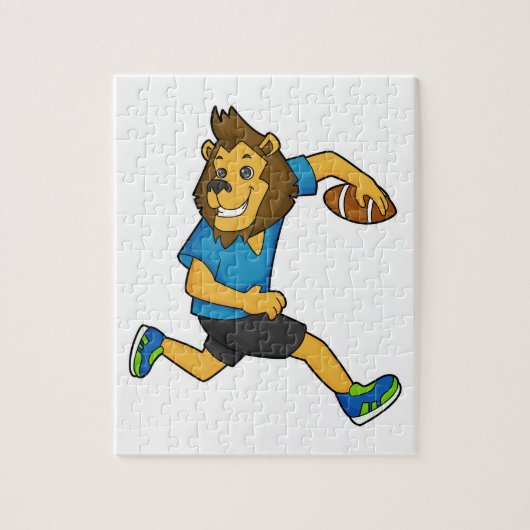ライオンラグビープレーヤーフットボール ジグソーパズル (縦)