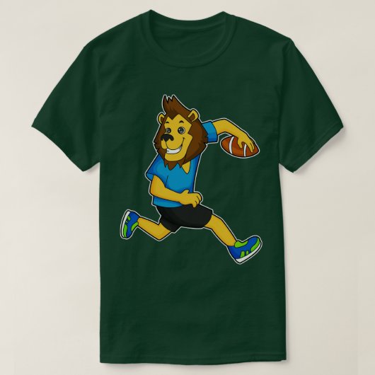 ライオンラグビー選手 Tシャツ (デザイン正面)