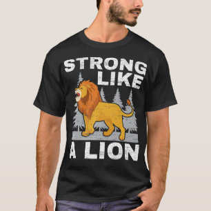 ライオンラバーサファリワイルドライフアニマルゾーのように強い Tシャツ