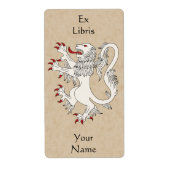 ライオンラパンアルジェント蔵書票 ラベル (正面)