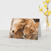 ライオンラブグリーティングカード カード (黄色い花)