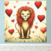 ライオンラブ2 キャンバスプリント (インサイチュ (ウッドフロア))