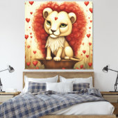 ライオンラブ3 キャンバスプリント (インサイチュ (寝室))