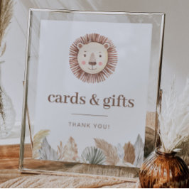 ライオンリーフニュートラルカードとギフトサイン ポスター