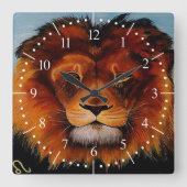 ライオンレオ徴候 スクエア壁時計 (正面)