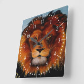 ライオンレオ徴候 スクエア壁時計 (傾斜)