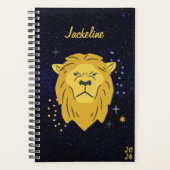 ライオンレオ〔占星術の〕十二宮図l銀河系スカイスターパーソナル プランナー手帳 (正面)