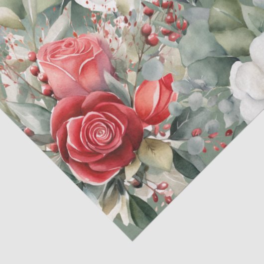 ライオンレッドローズ&ユーカリプタスデクページ 薄葉紙 (詳細)