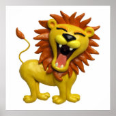 ライオンローアリングサファリベイビーシャワー子供部屋 ポスター (正面)