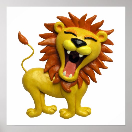 ライオンローアリングサファリベイビーシャワー子供部屋 ポスター (正面)