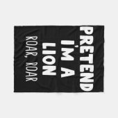 ライオンローカーハロウィーンのコスチュームおもしろいゾ フリースブランケット (正面(横))