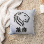 ライオンロ威厳のあるゴ(キャラクター付き) クッション (ブランケット)