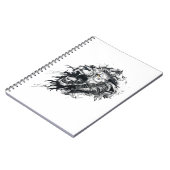 ライオンワイルドアニマル自然イラストレーションアートタトゥー ノートブック (左側)