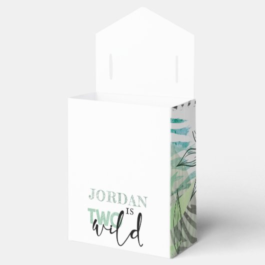 ライオンワイルドパーソナライズされた2回目の誕生日 フェイバーボックス (オープン)