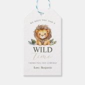 ライオンワイルドワン誕生日メッセージカード ギフトタグ (正面)