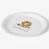 ライオンワイルドワン誕生日紙プレート ペーパープレート (アングル)