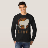 ライオンヴィンテージクラシックレトロアニマルラブ Tシャツ (正面フル)