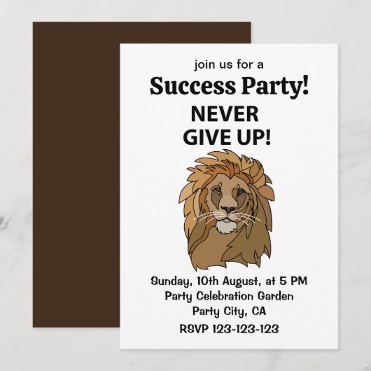 ライオン与えは決して 招待状 (正面/裏面)