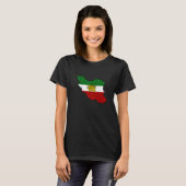ライオン付きイラン国旗 Tシャツ (正面フル)