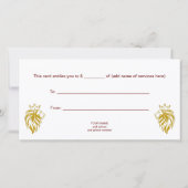 ライオン付きクラウン – 金ゴールドスタイル2 (裏面)