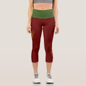 ライオン付きクラウン – 金ゴールドスタイル2 カプリレギンス (正面)