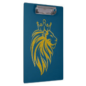 ライオン付きクラウン – 金ゴールドスタイル2 クリップボード (右)