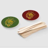 ライオン付きクラウン – 金ゴールドスタイル2 ハンドファン (組立なし)