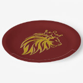 ライオン付きクラウン – 金ゴールドスタイル2 ペーパープレート (アングル)