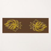 ライオン付きクラウン – 金ゴールドスタイル2 ヨガマット (正面(横))