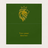 ライオン付きクラウン – 金ゴールドスタイル2 名刺 (内部フラット)